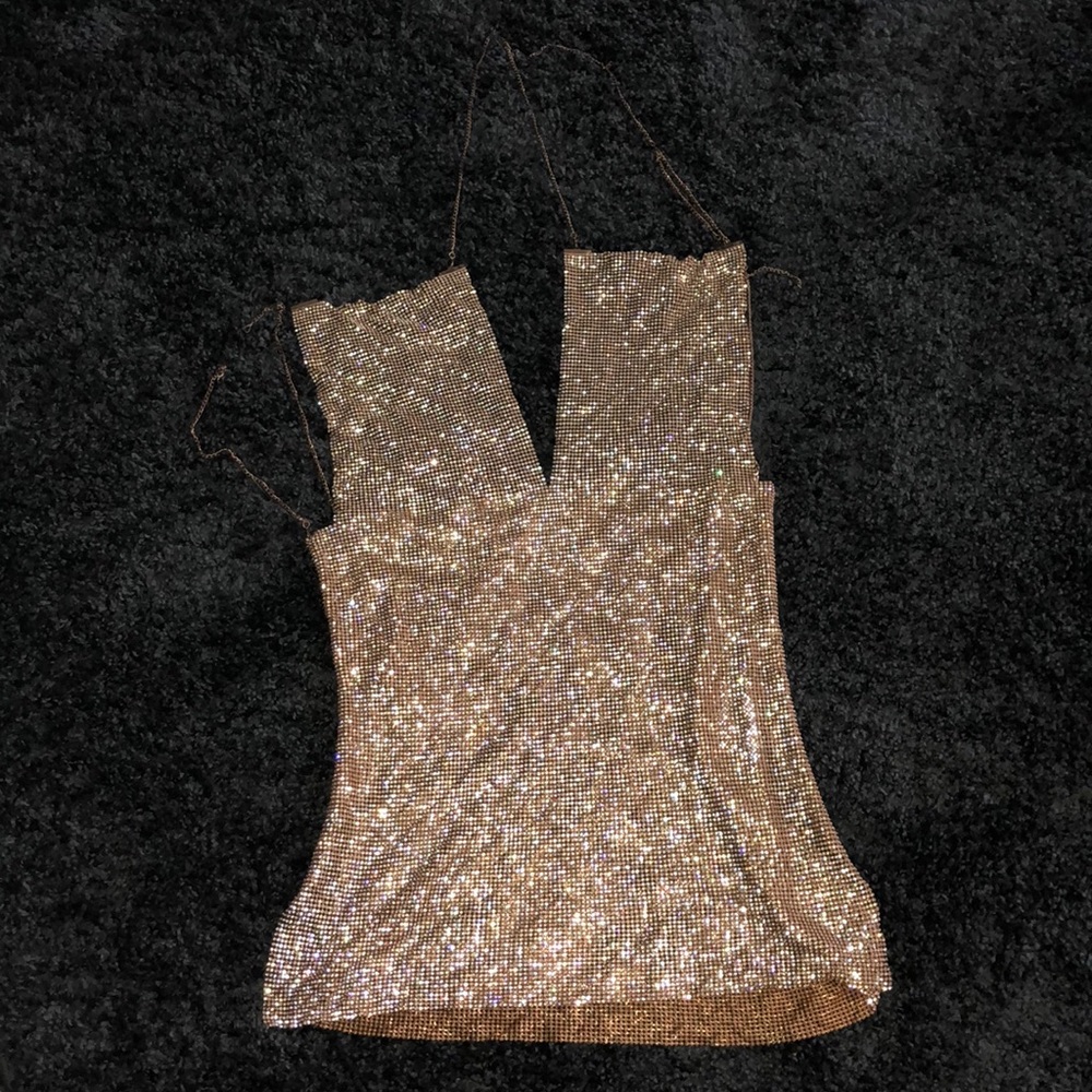 Diamond Chain Dress: ROSE GOLD - Picture 2 of 3